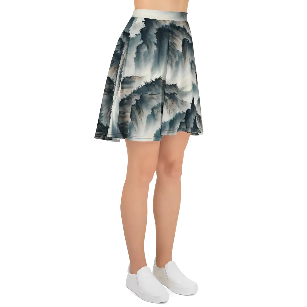 Mistbound Mountains on Skater Skirt — Right