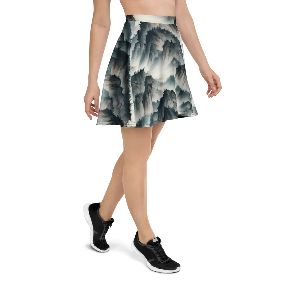 Mistbound Mountains on Skater Skirt — Right
