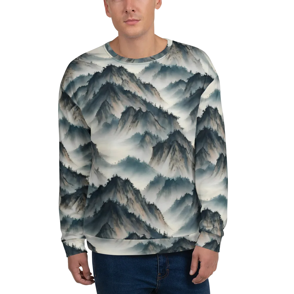 Mistbound Mountains on Sweatshirt — Front