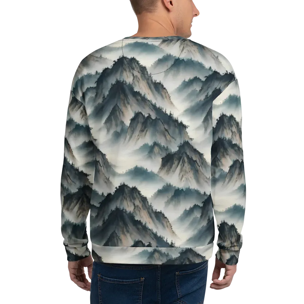 Mistbound Mountains on Sweatshirt — Back