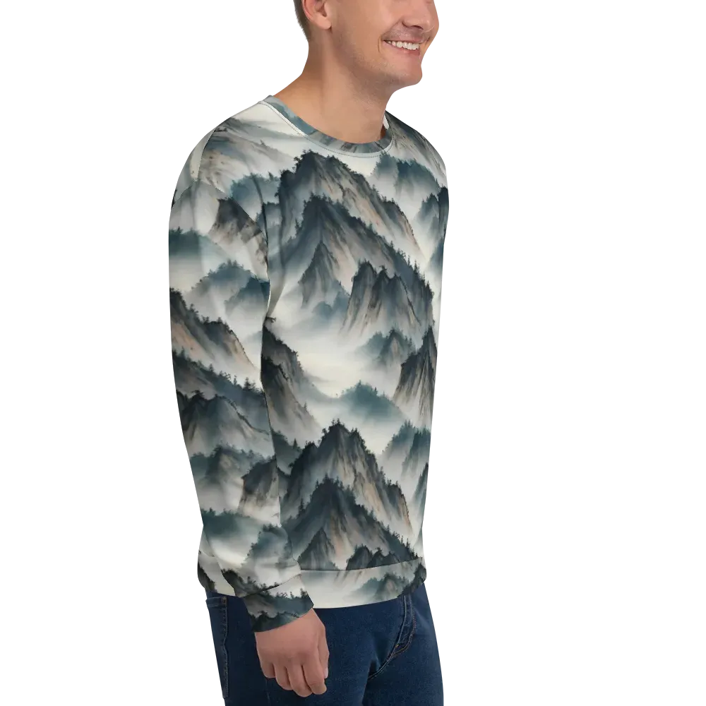Mistbound Mountains on Sweatshirt — Right Front