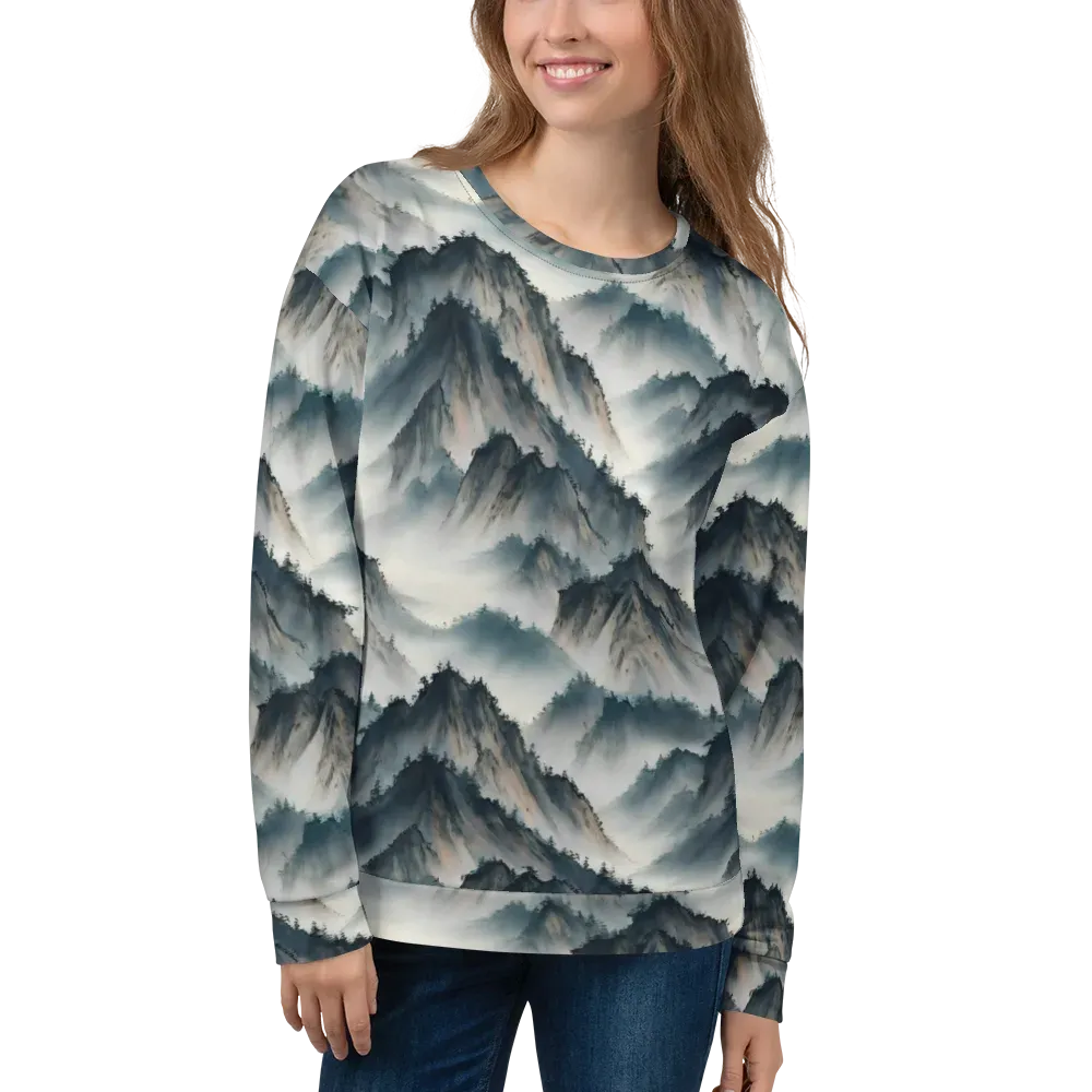 Mistbound Mountains on Sweatshirt — Front