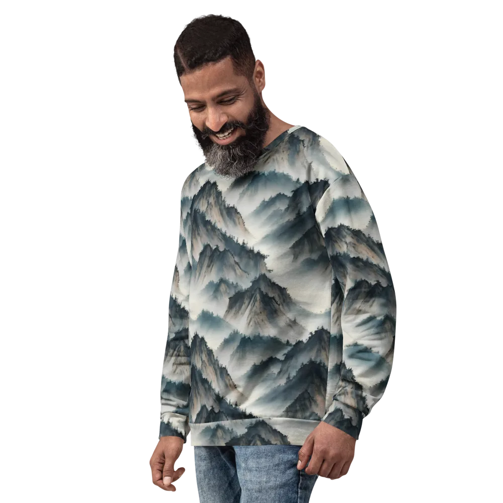 Mistbound Mountains on Sweatshirt — Left Front