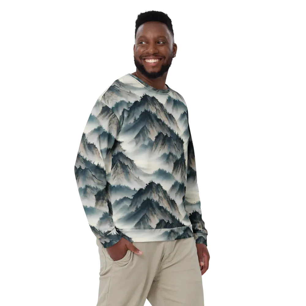 Mistbound Mountains on Sweatshirt — Front