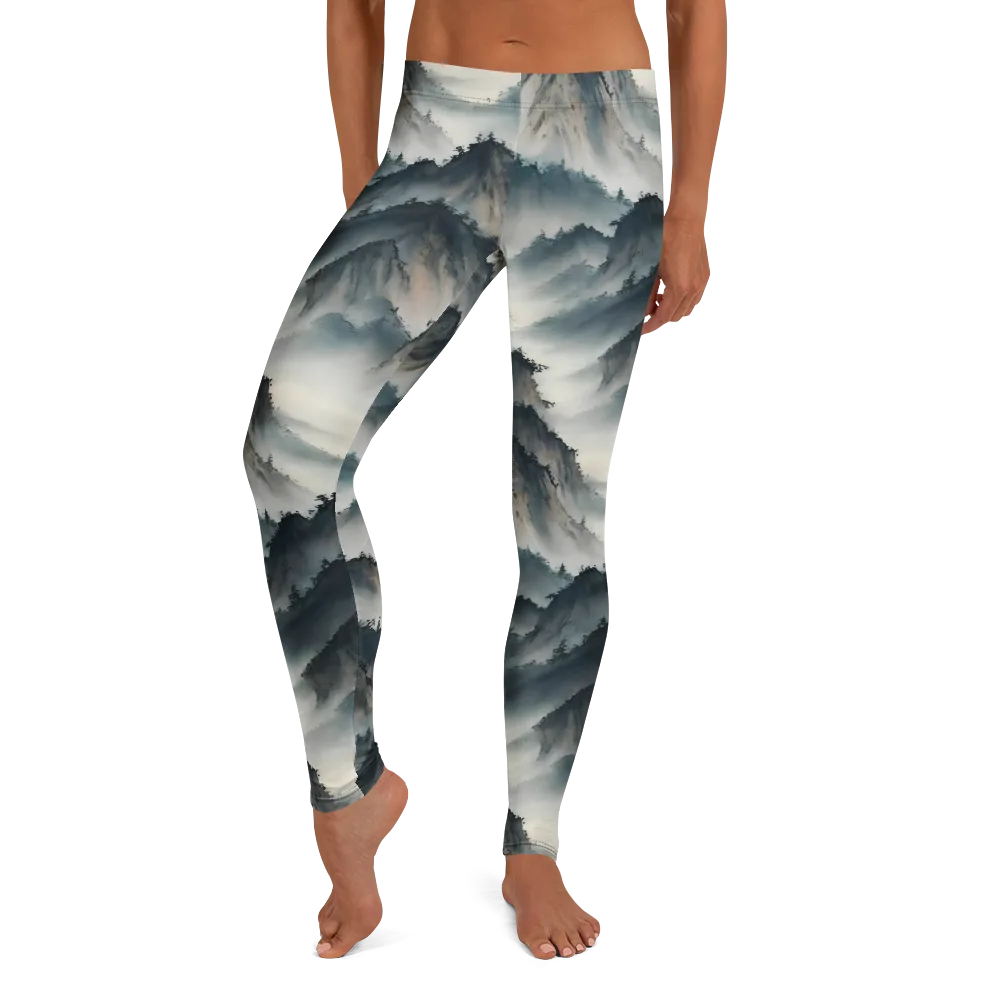 Mistbound Mountains on Leggings — Front