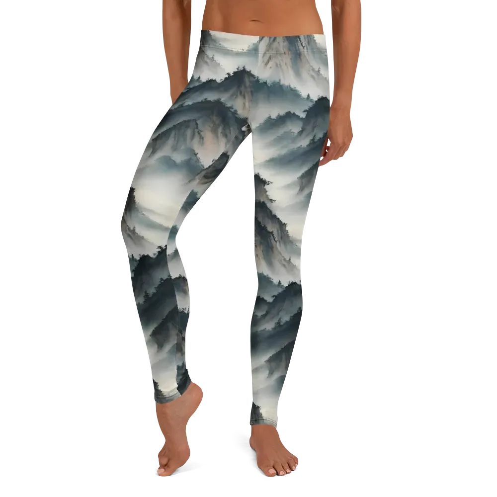 Mistbound Mountains on Leggings — Front