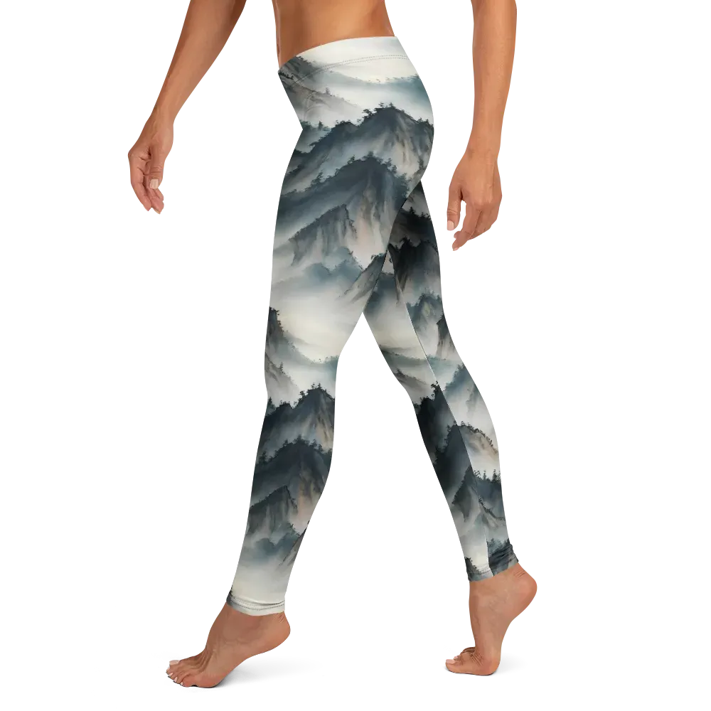 Mistbound Mountains on Leggings — Left