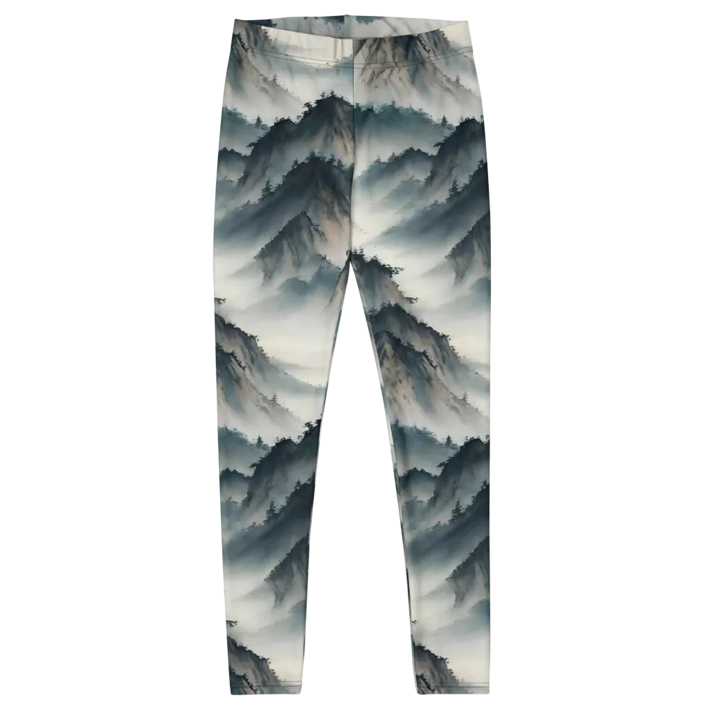 Mistbound Mountains on Leggings — Front
