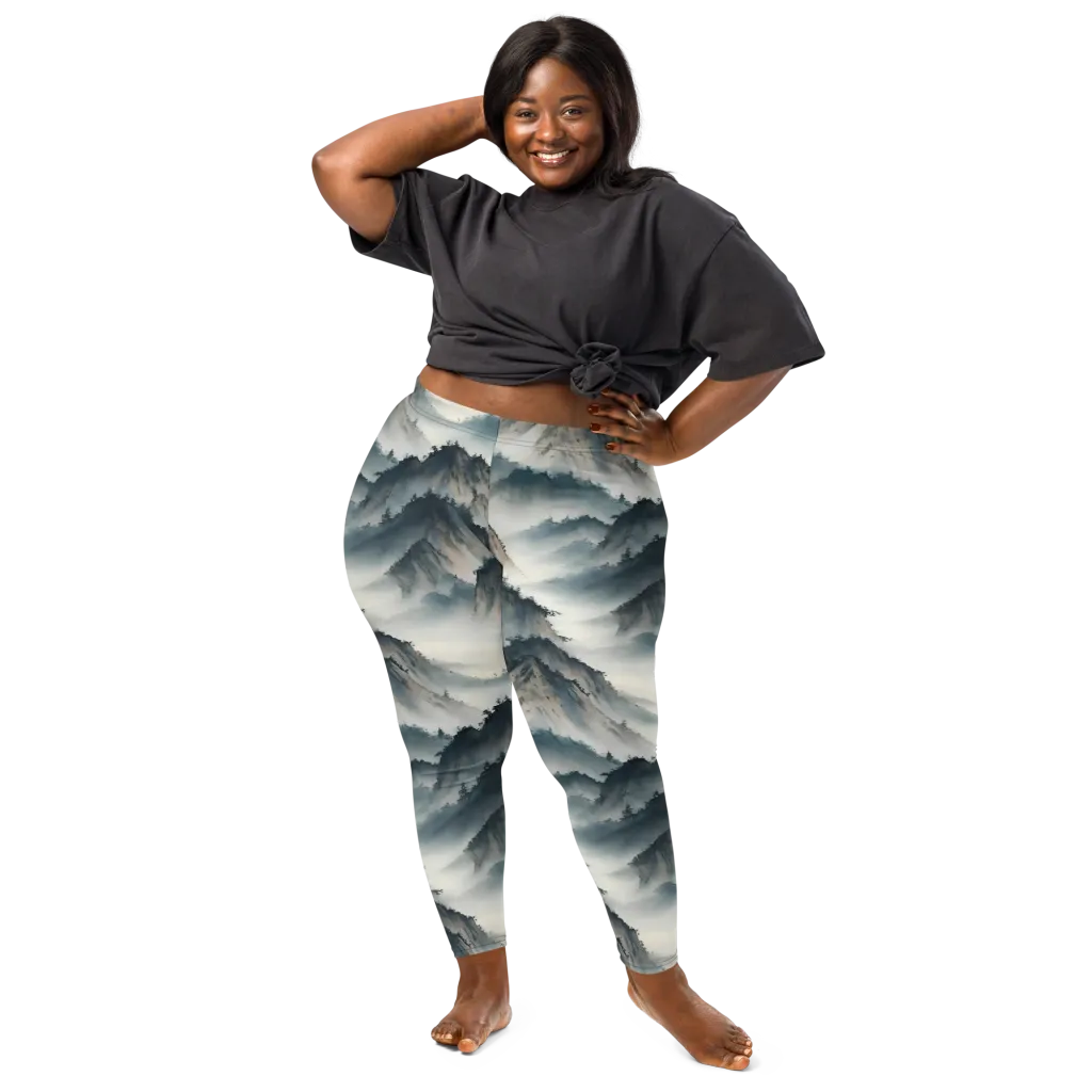 Mistbound Mountains on Leggings — Front