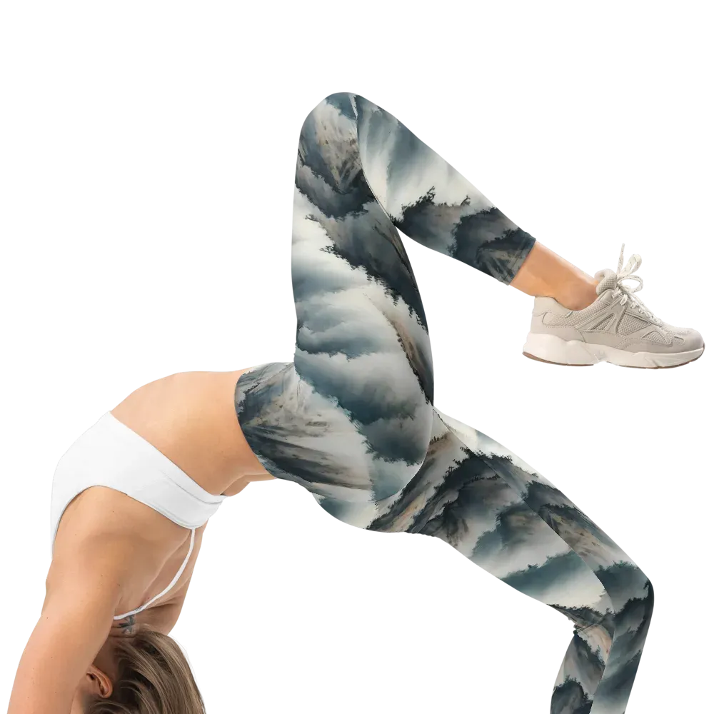 Mistbound Mountains on Leggings — Right