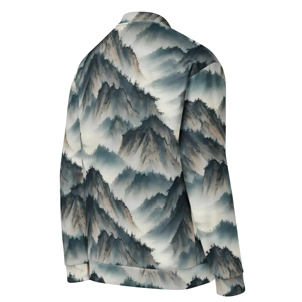 Mistbound Mountains on Bomber Jacket — Right Back
