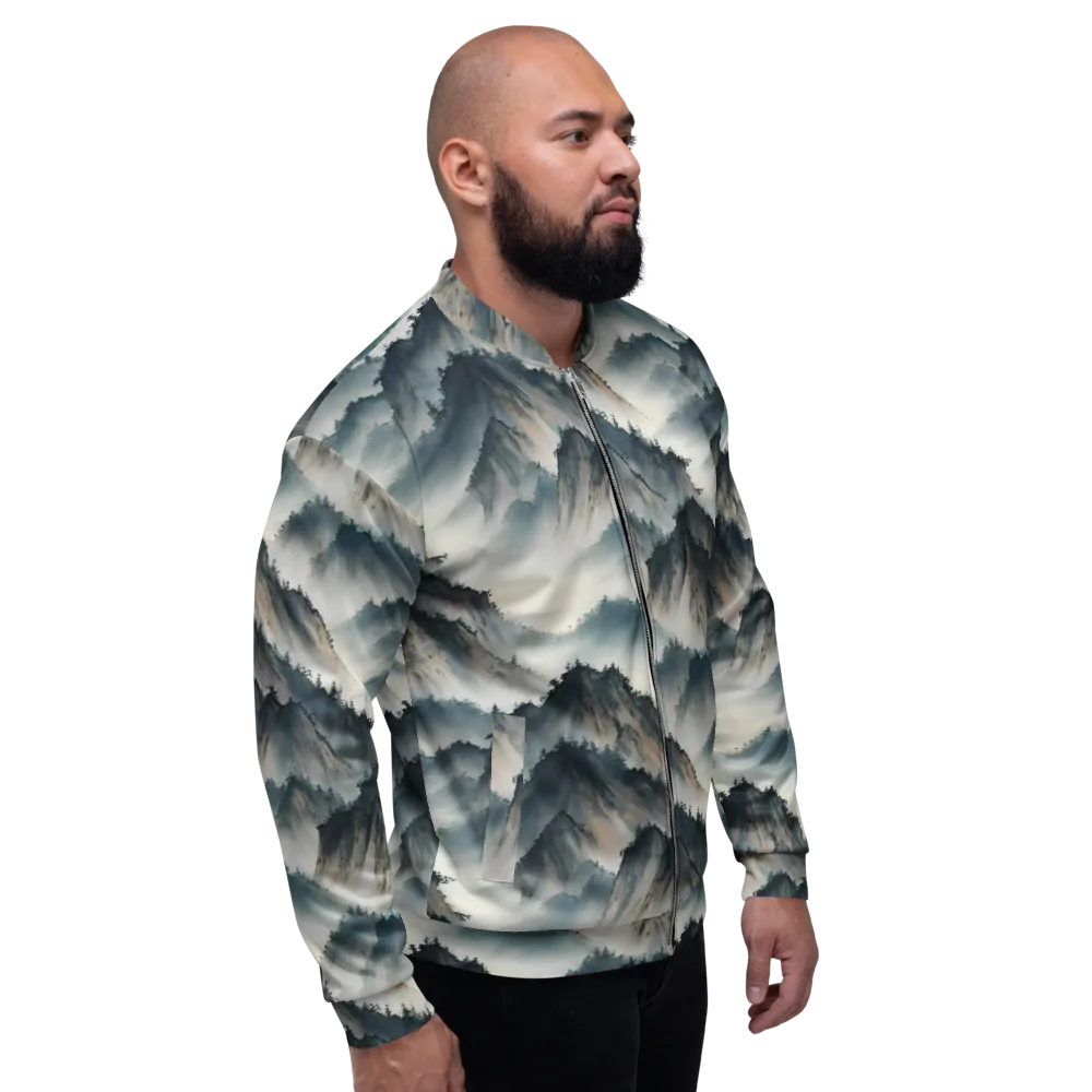 Mistbound Mountains on Bomber Jacket — Right
