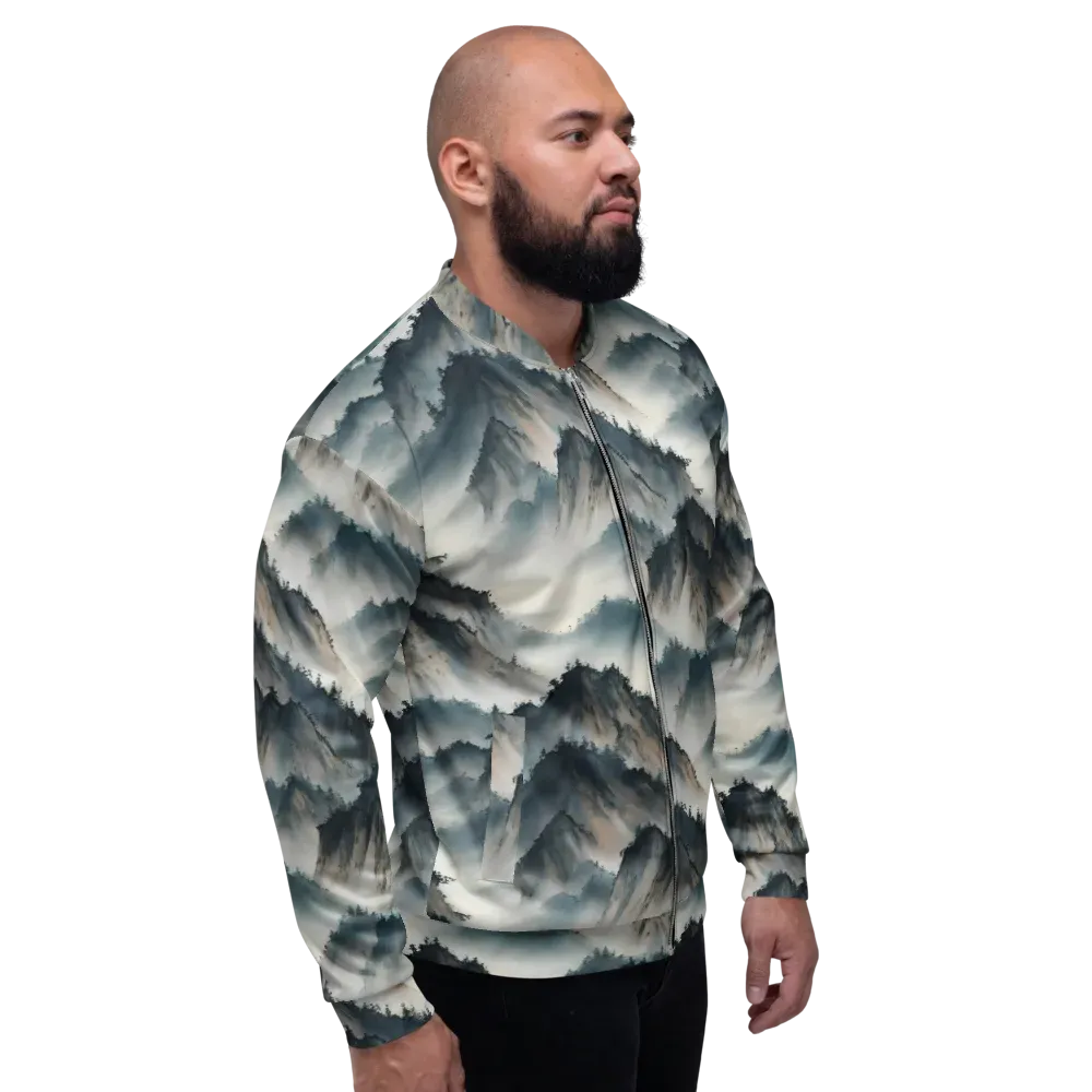 Mistbound Mountains on Bomber Jacket — Right