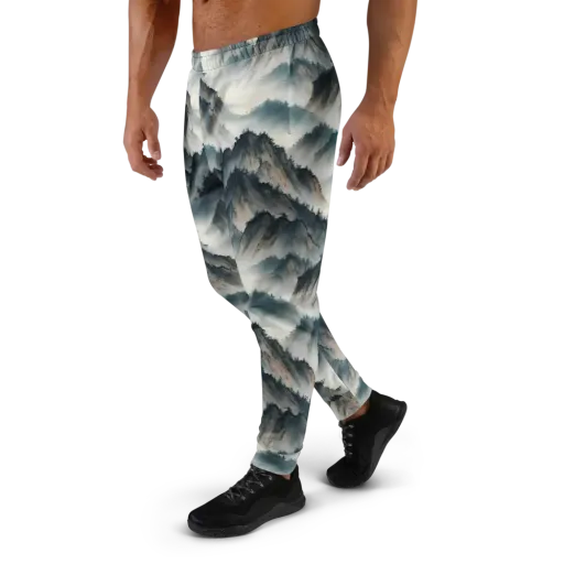 Mistbound Mountains on a Men's Joggers