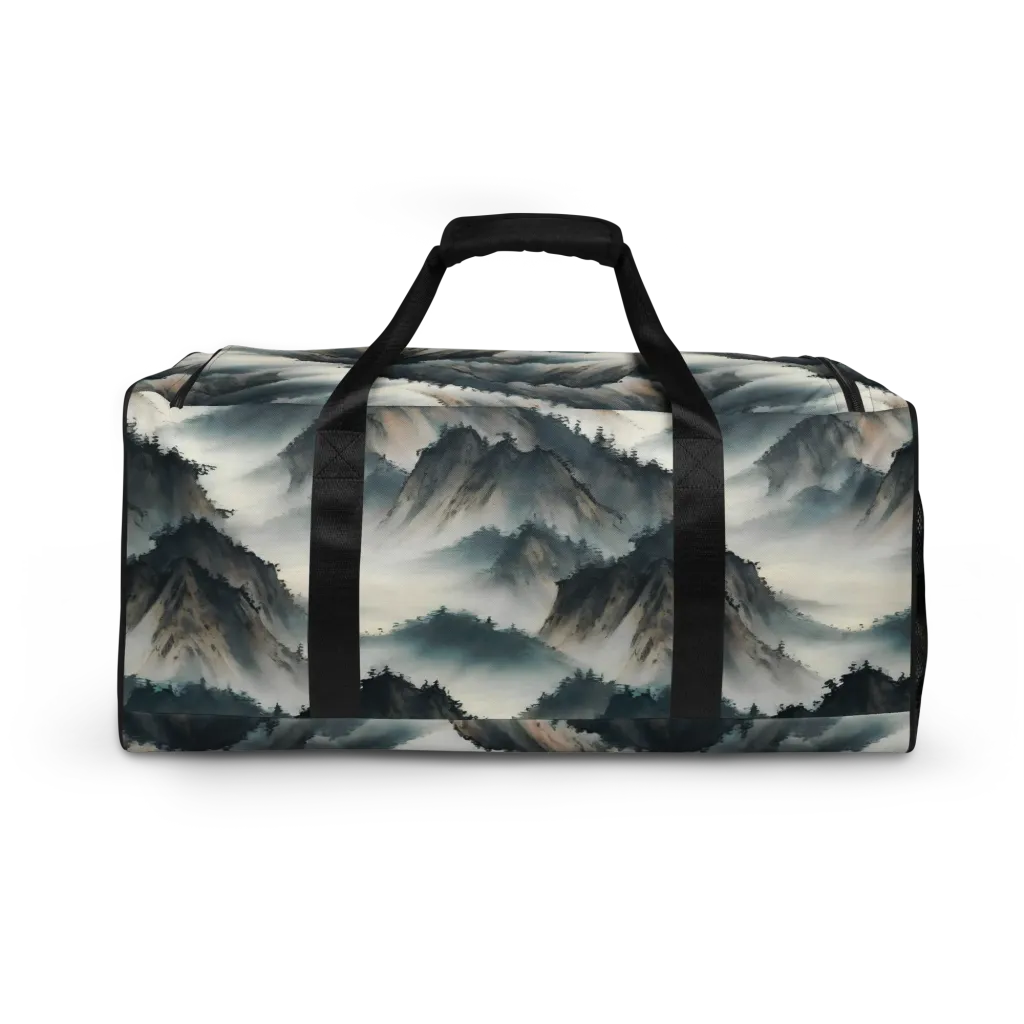 Mistbound Mountains on Duffle Bag — Back