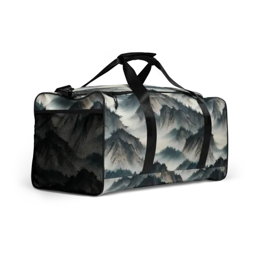 Mistbound Mountains on a Duffle Bag