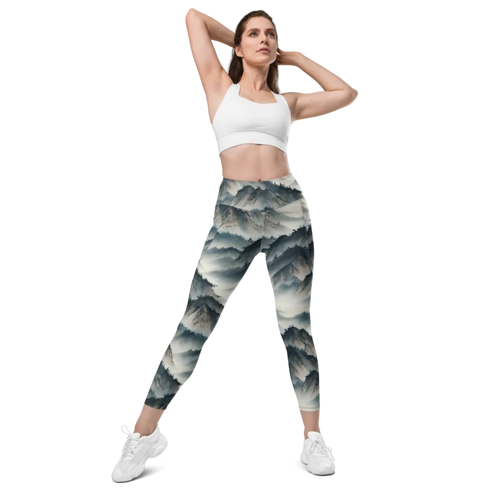 Mistbound Mountains on Leggings with Pockets — Front