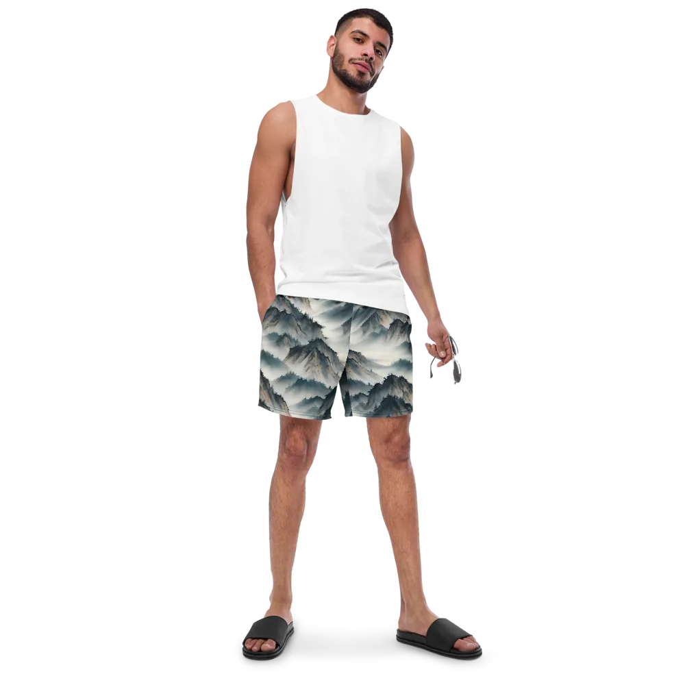 Mistbound Mountains on Swim Trunks — Front