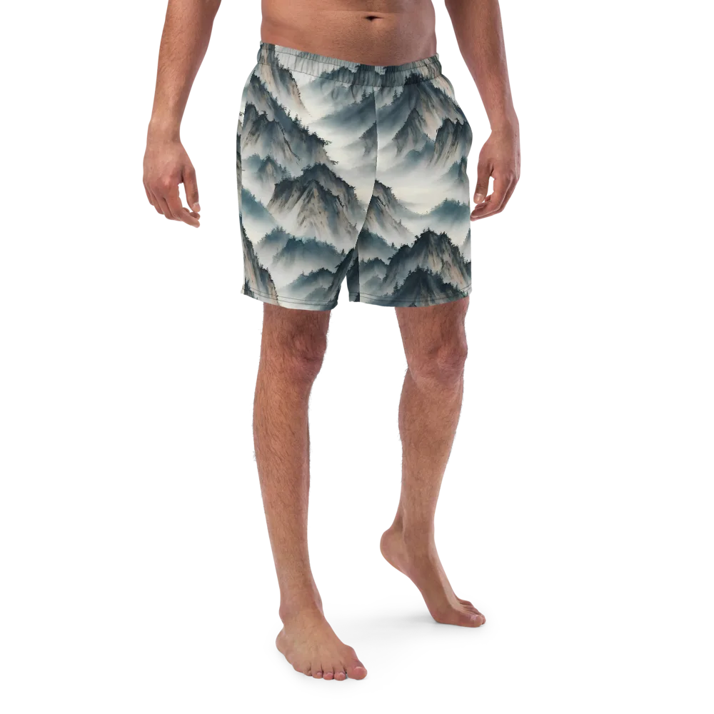 Mistbound Mountains on Swim Trunks — Front