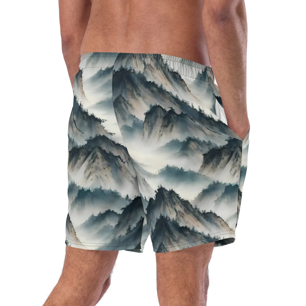 Mistbound Mountains on Swim Trunks — Right Back
