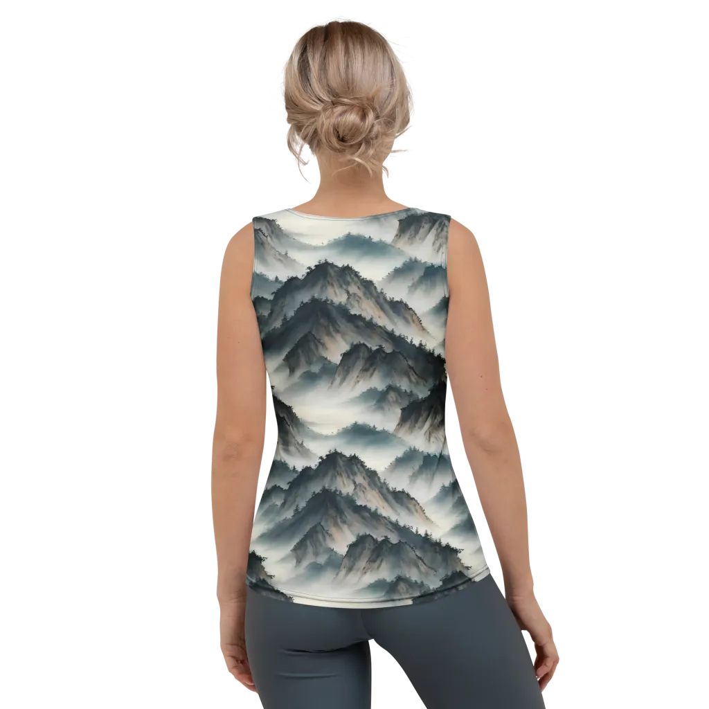 Mistbound Mountains on Women's Tank Top — Back