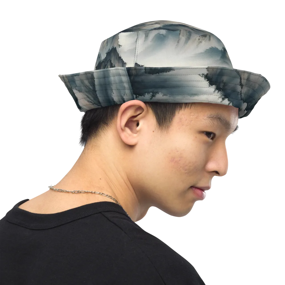 Mistbound Mountains on Reversible Bucket Hat — Right Outside