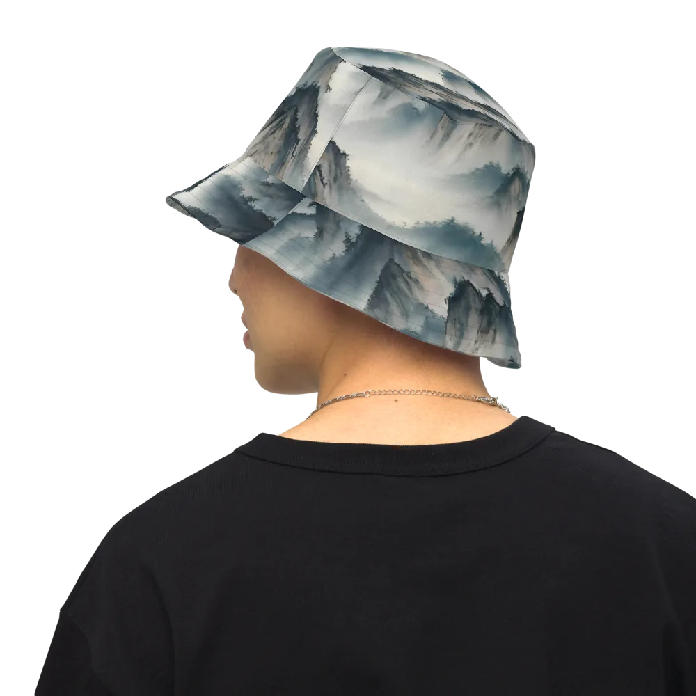 Mistbound Mountains on Reversible Bucket Hat — Back Inside