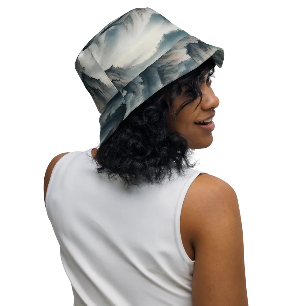 Mistbound Mountains on Reversible Bucket Hat — Right Outside
