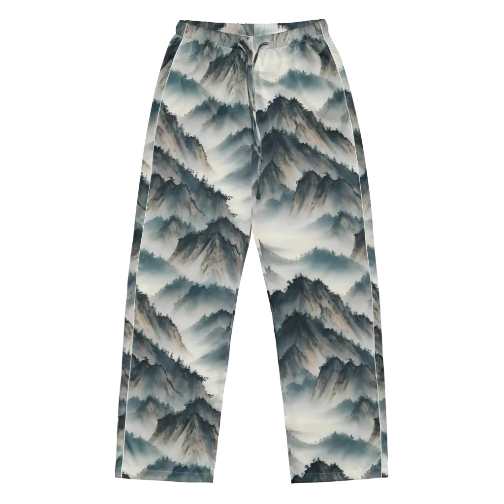 Mistbound Mountains on Women's Pajama Pants — Front