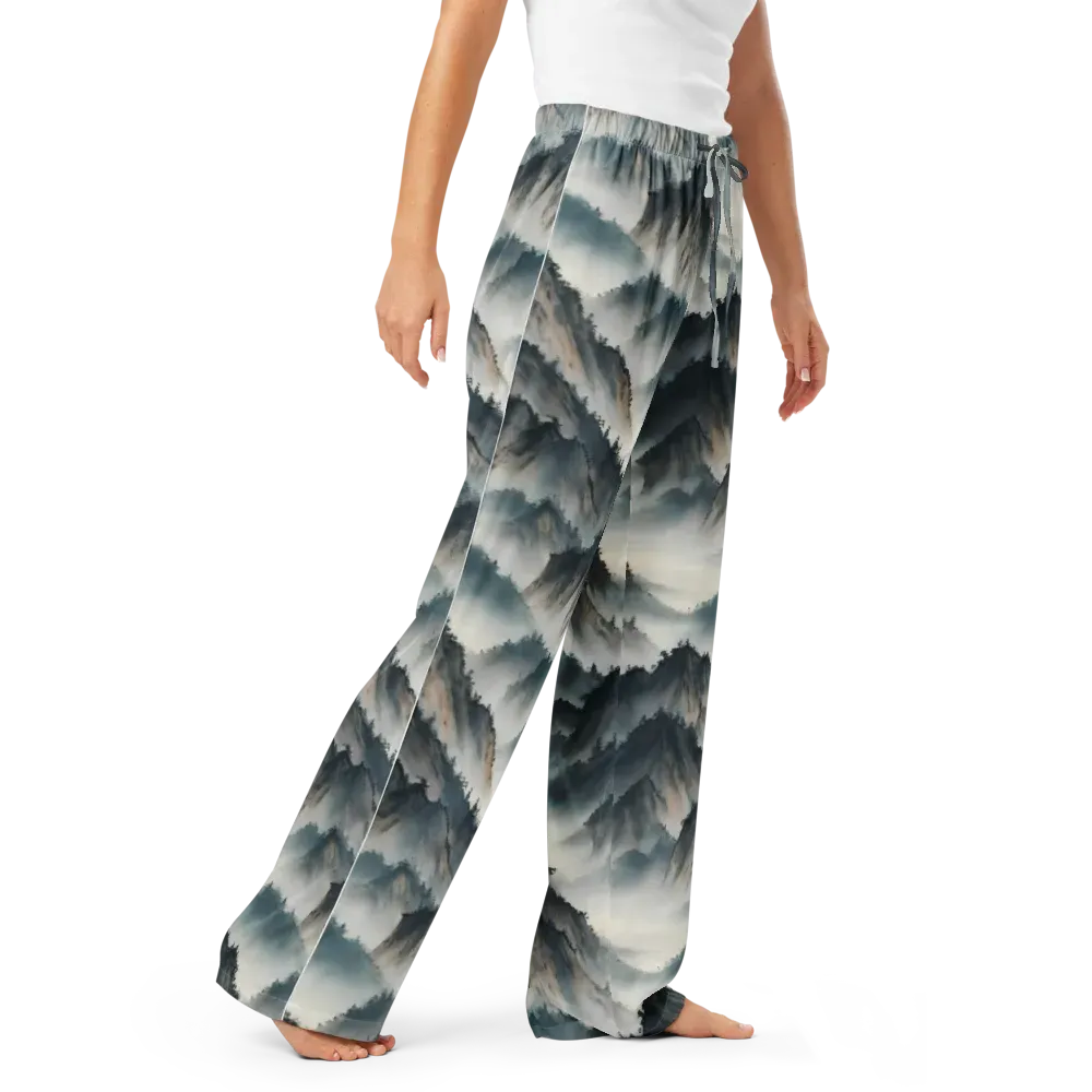 Mistbound Mountains on Women's Pajama Pants — Right Front