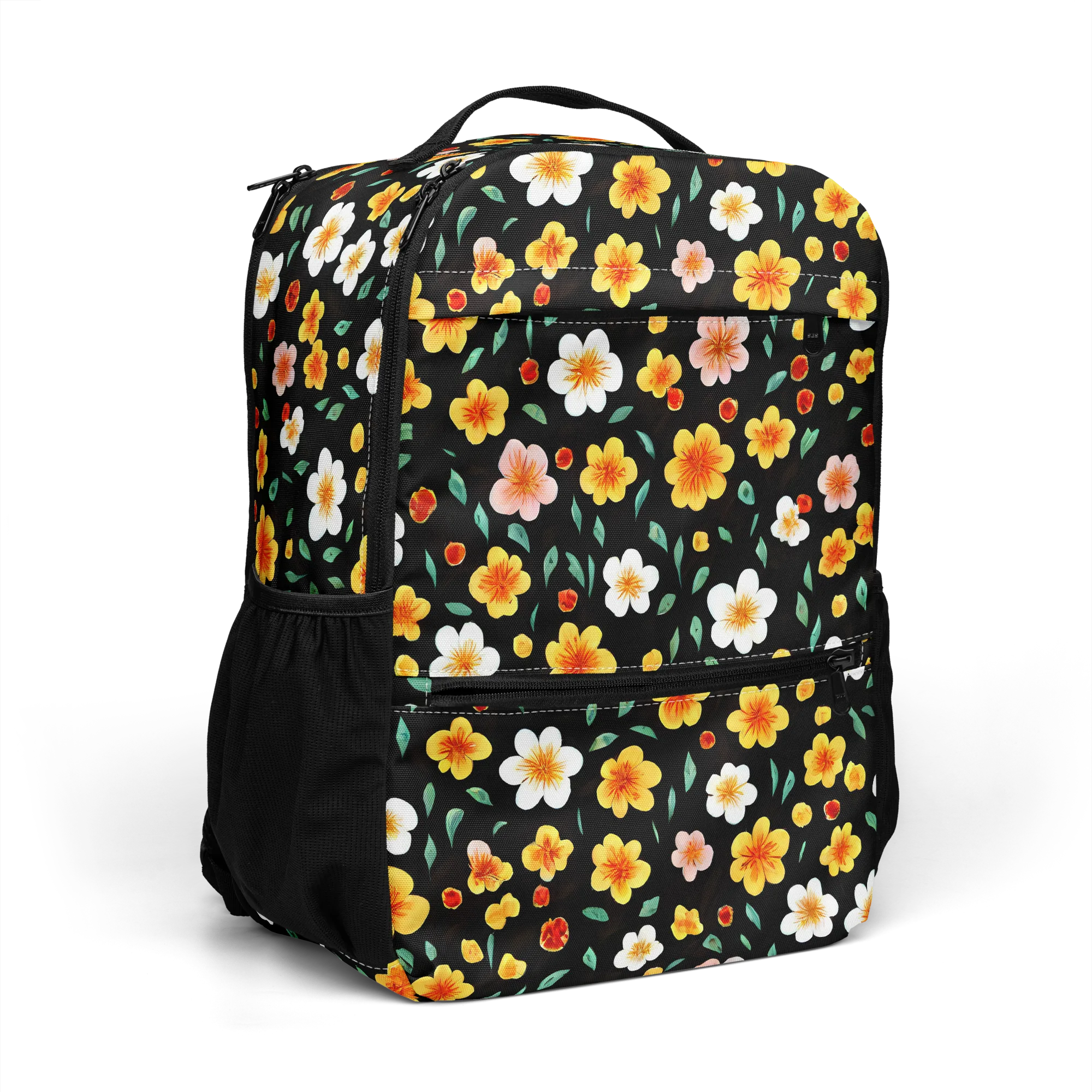 Sunlit Blossoms on Utility Backpack — Right Front
