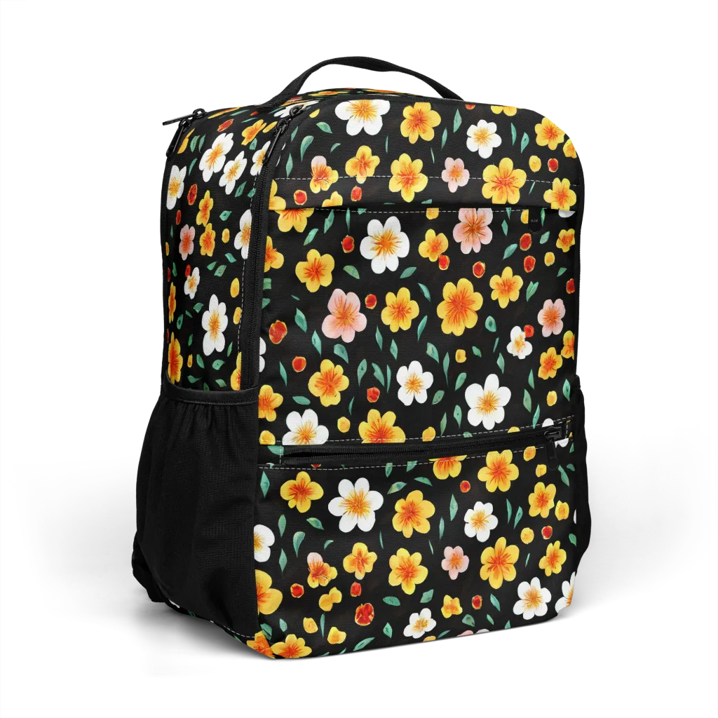 Sunlit Blossoms on Utility Backpack — Right Front