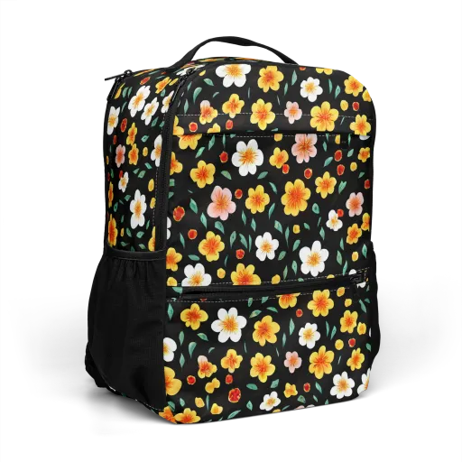 Sunlit Blossoms on a Utility Backpack