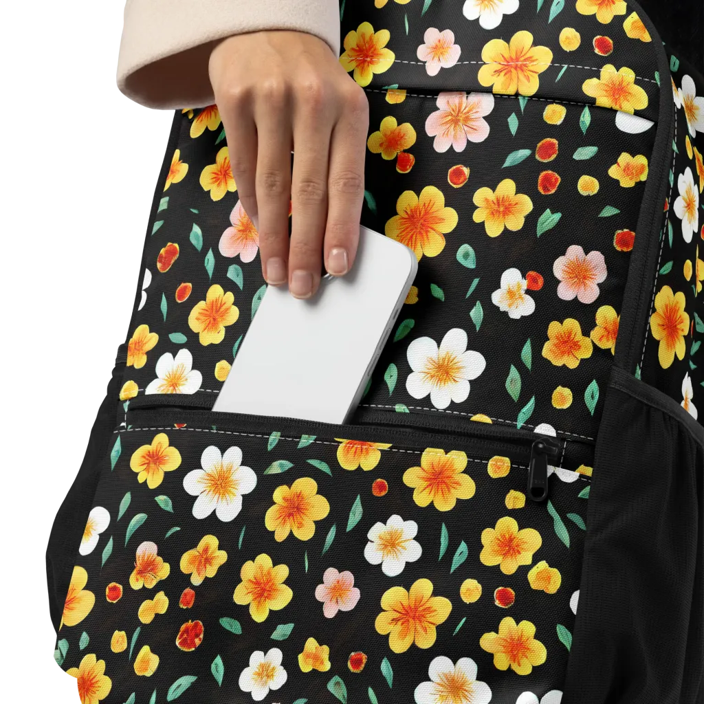 Sunlit Blossoms on Utility Backpack — Product details