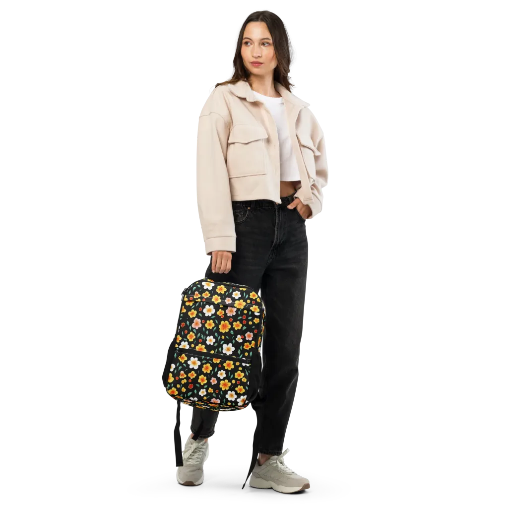Sunlit Blossoms on Utility Backpack — Front
