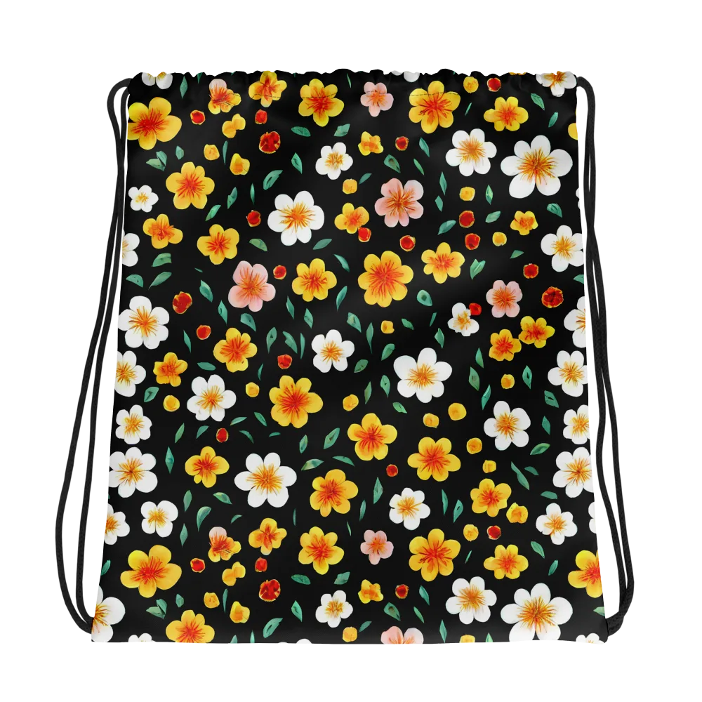 Sunlit Blossoms on Drawstring Bag — Photo