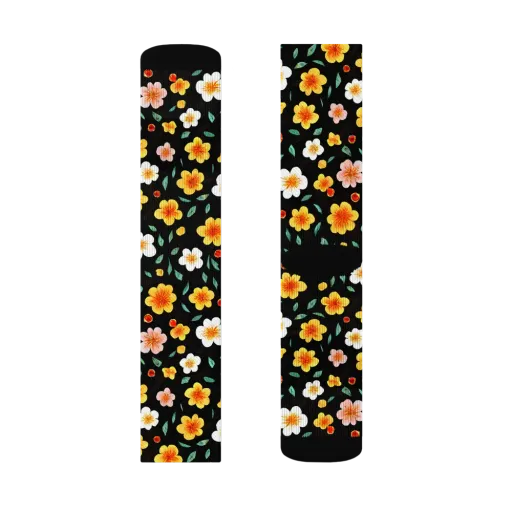 Sunlit Blossoms on a Socks