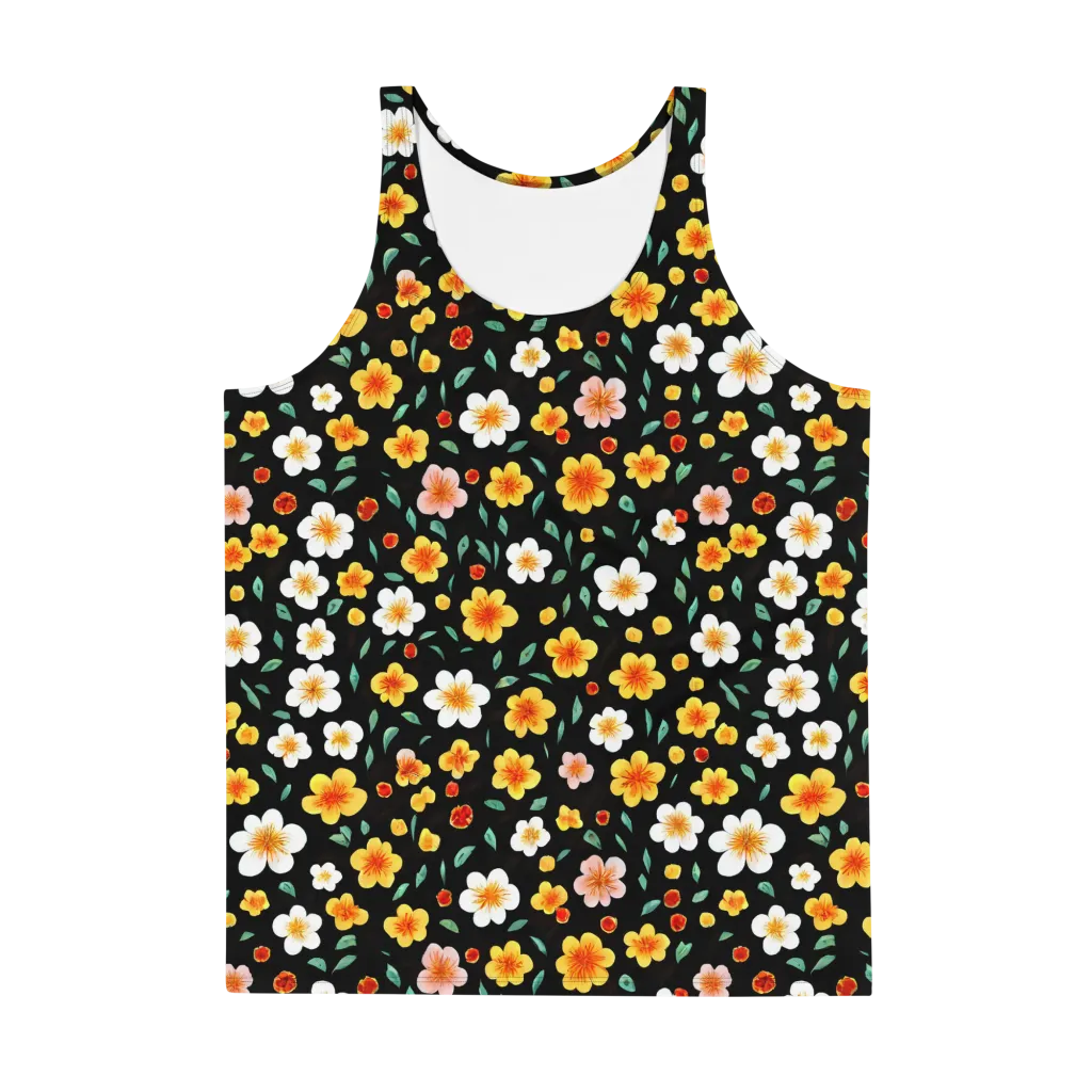 Sunlit Blossoms on Men's Tank Top — Front