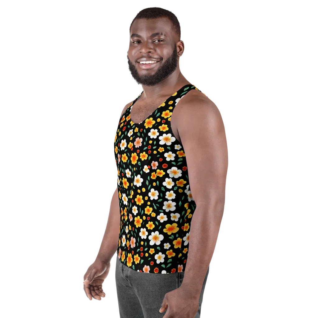 Sunlit Blossoms on Men's Tank Top — Left Front