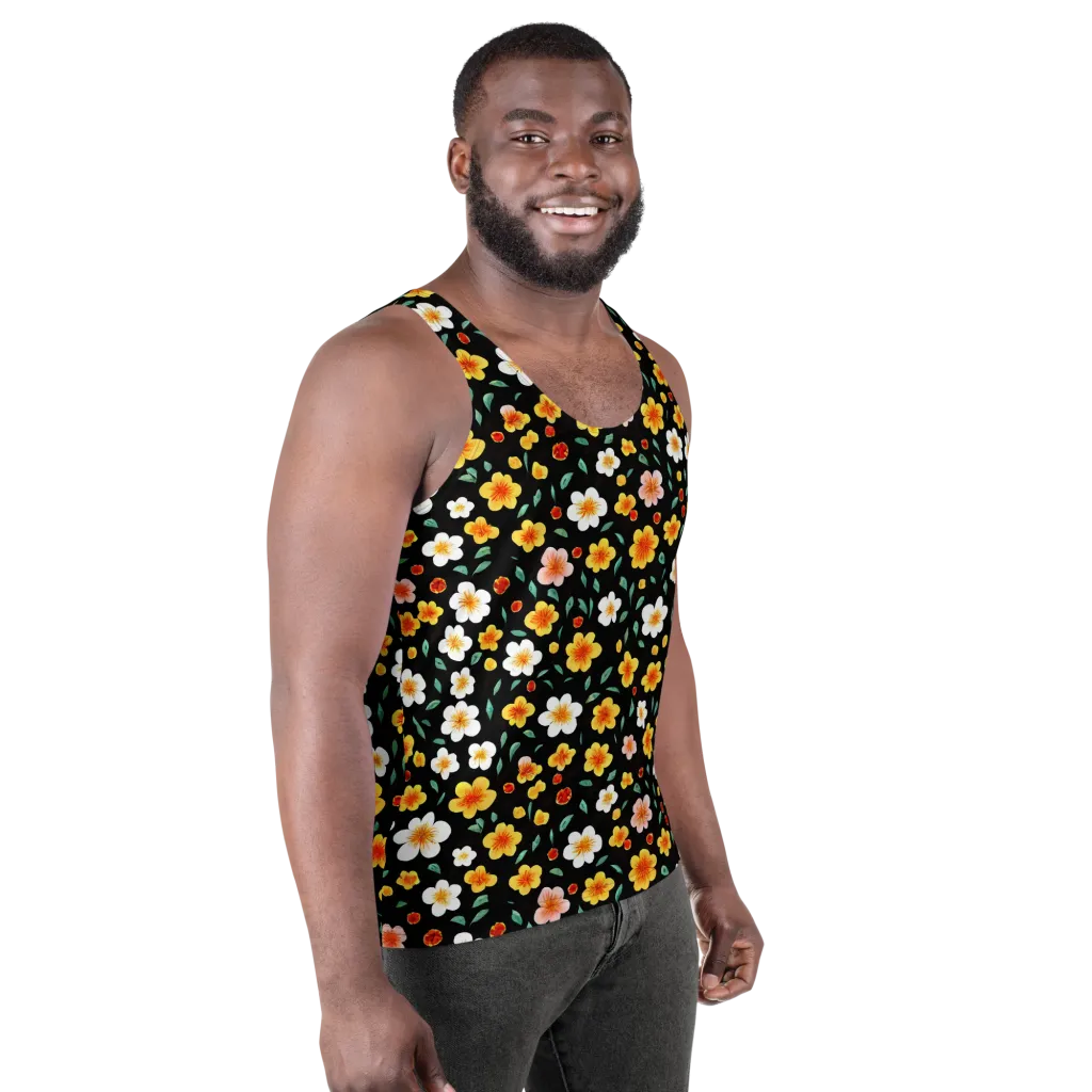 Sunlit Blossoms on Men's Tank Top — Right Front