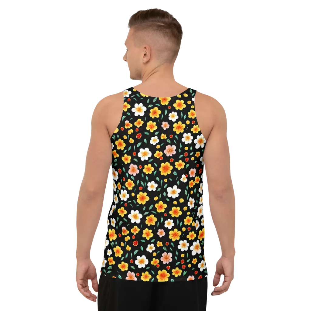 Sunlit Blossoms on Men's Tank Top — Back
