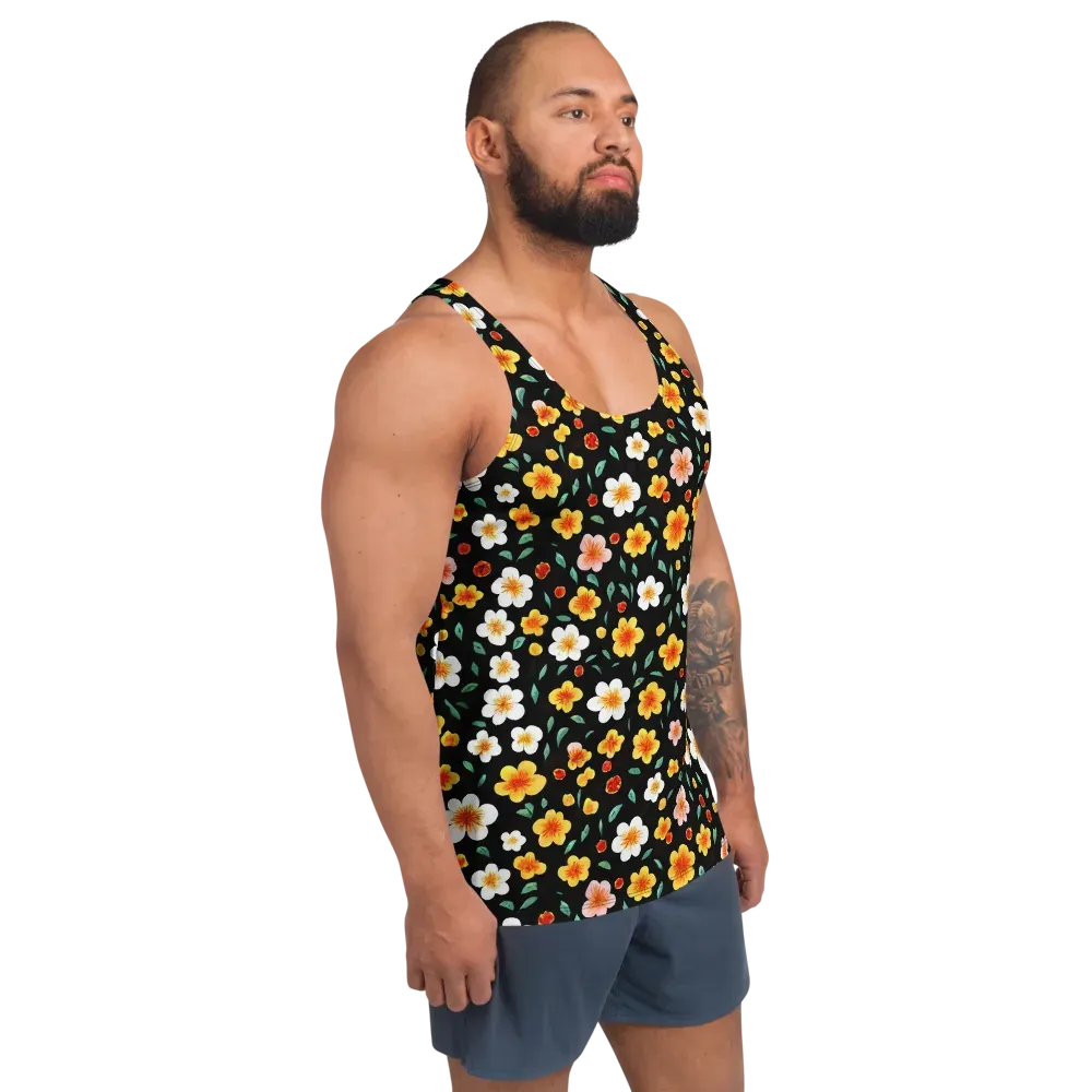 Sunlit Blossoms on Men's Tank Top — Right Front