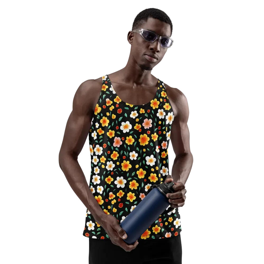 Sunlit Blossoms on Men's Tank Top — Front