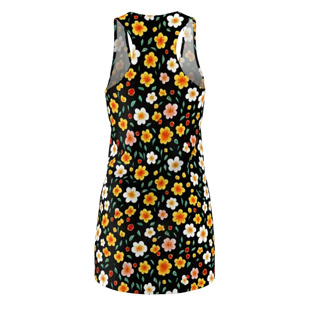 Sunlit Blossoms on Racerback Dress — Back