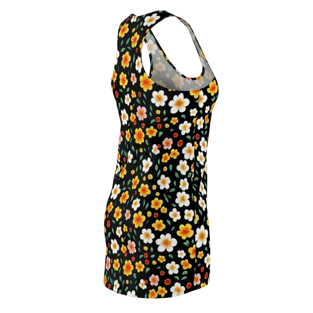 Sunlit Blossoms on Racerback Dress — Back Side