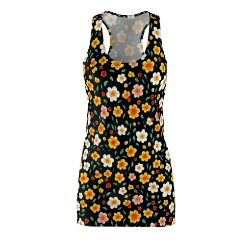 Sunlit Blossoms on a Racerback Dress