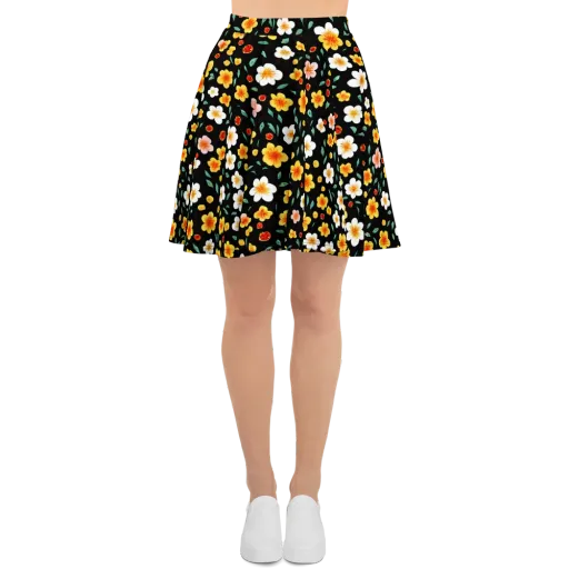 Sunlit Blossoms on a Skater Skirt