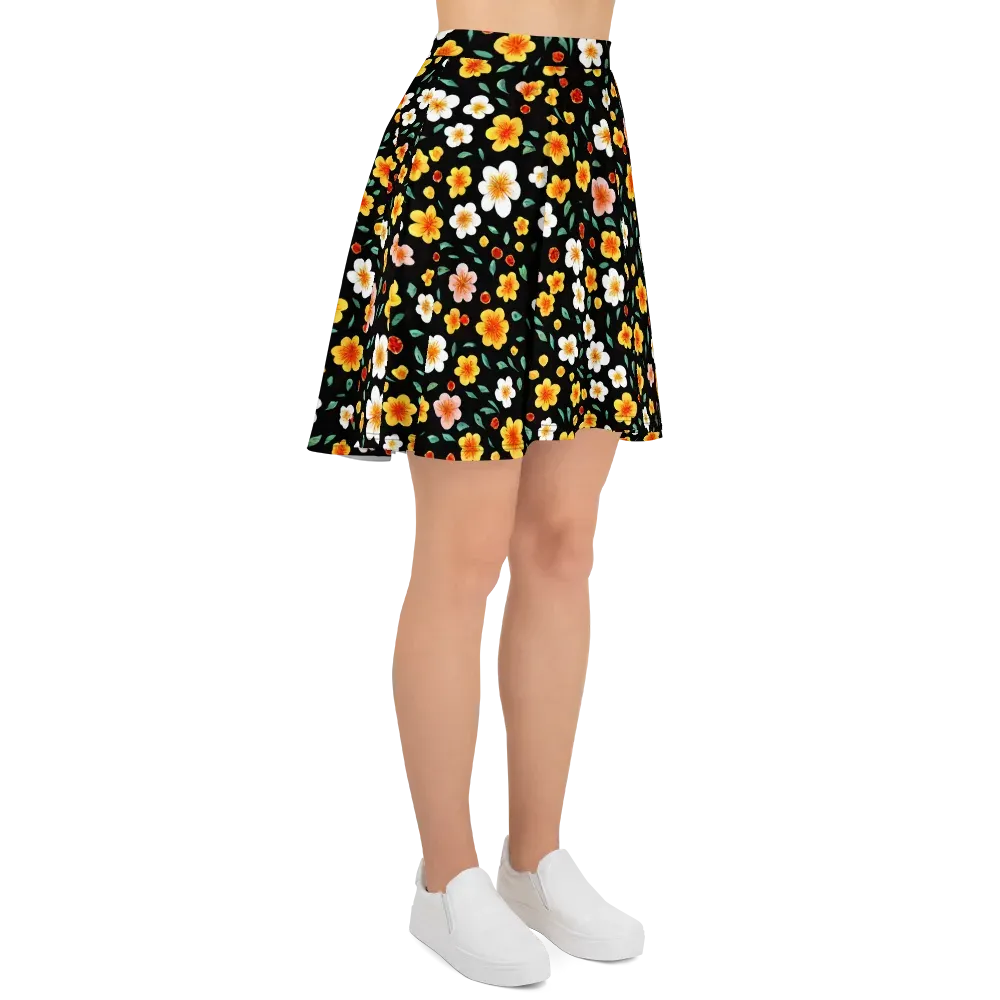 Sunlit Blossoms on Skater Skirt — Right