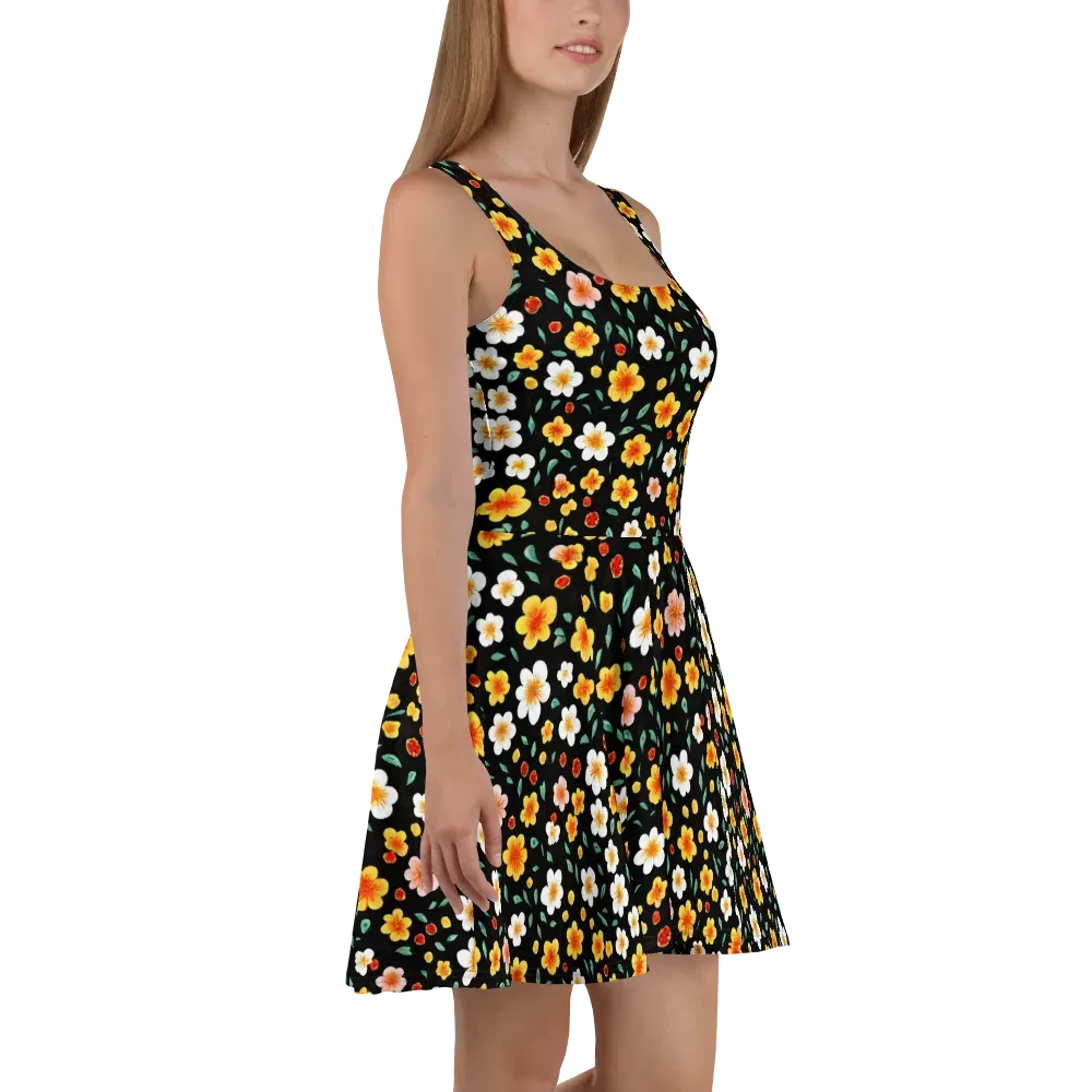 Sunlit Blossoms on Skater Dress — Right