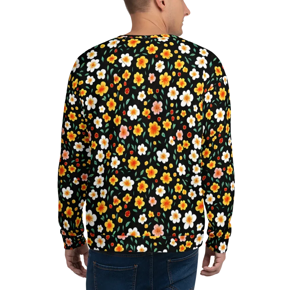 Sunlit Blossoms on Sweatshirt — Back